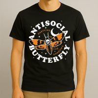 Antisocial Butterfly Partying In The Shadows Apparel T-Shirt