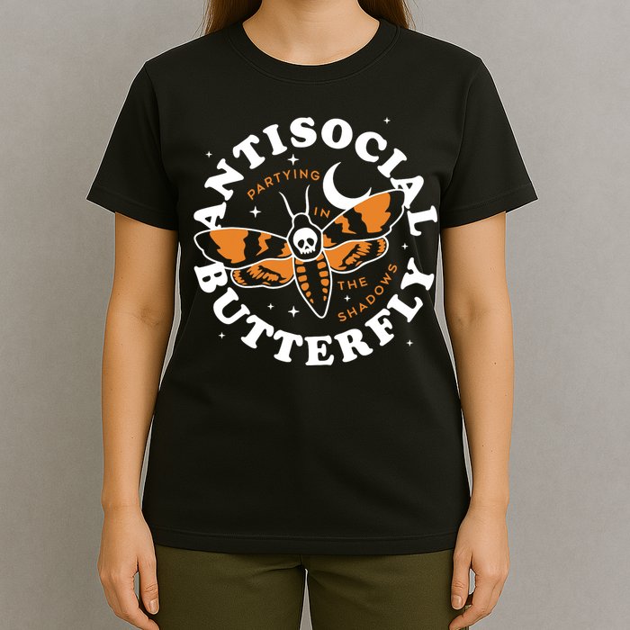 Antisocial Butterfly Partying In The Shadows Apparel T-Shirt