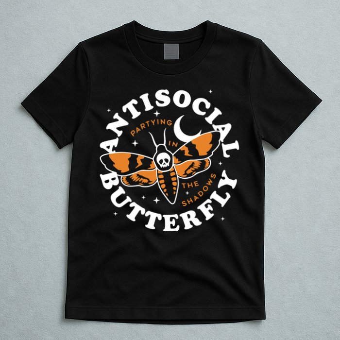 Antisocial Butterfly Partying In The Shadows Apparel T-Shirt