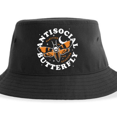 Antisocial Butterfly Partying In The Shadows Apparel Sustainable Bucket Hat