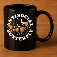 Antisocial Butterfly Partying In The Shadows Apparel 11oz C Handle Ceramic Mug