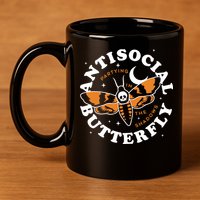 Antisocial Butterfly Partying In The Shadows Apparel 11oz C Handle Ceramic Mug