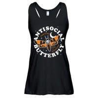 Antisocial Butterfly Partying In The Shadows Apparel Ladies Essential Flowy Tank