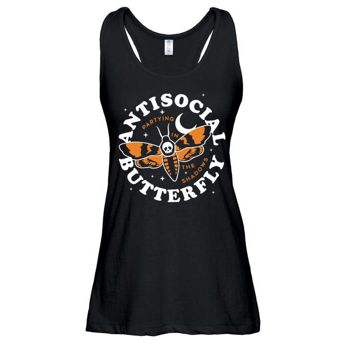 Antisocial Butterfly Partying In The Shadows Apparel Ladies Essential Flowy Tank