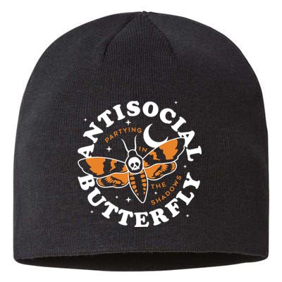 Antisocial Butterfly Partying In The Shadows Apparel Sustainable Beanie
