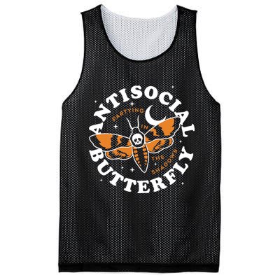 Antisocial Butterfly Partying In The Shadows Apparel Mesh Reversible Basketball Jersey Tank