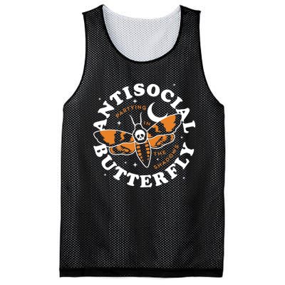 Antisocial Butterfly Partying In The Shadows Apparel Mesh Reversible Basketball Jersey Tank