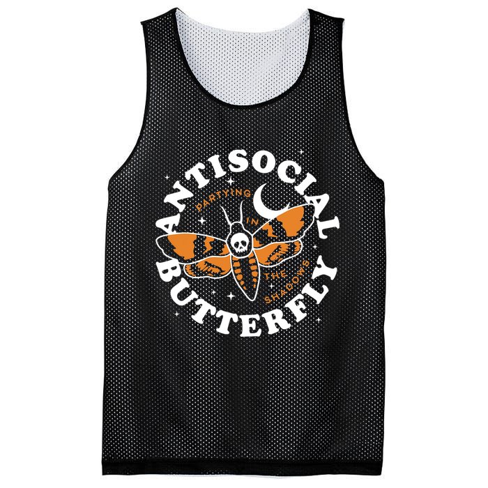 Antisocial Butterfly Partying In The Shadows Apparel Mesh Reversible Basketball Jersey Tank