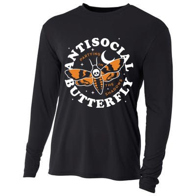 Antisocial Butterfly Partying In The Shadows Apparel Cooling Performance Long Sleeve Crew