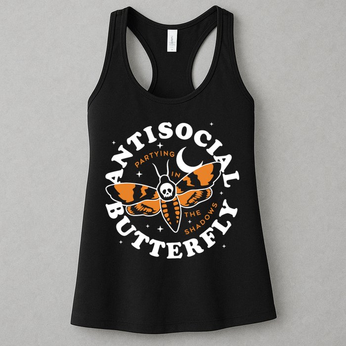 Antisocial Butterfly Partying In The Shadows Apparel Womens Tank Top