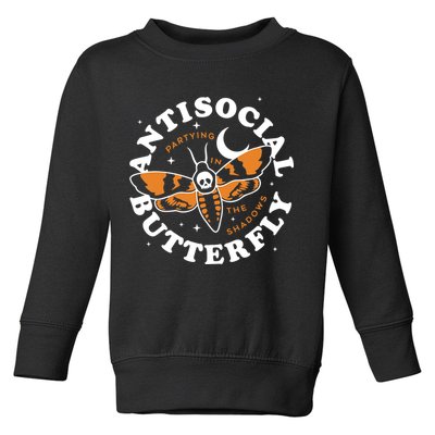 Antisocial Butterfly Partying In The Shadows Apparel Toddler Sweatshirt