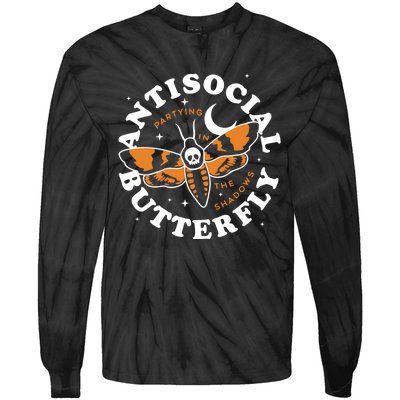 Antisocial Butterfly Partying In The Shadows Apparel Tie-Dye Long Sleeve Shirt