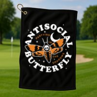 Antisocial Butterfly Partying In The Shadows Apparel Golf Towel
