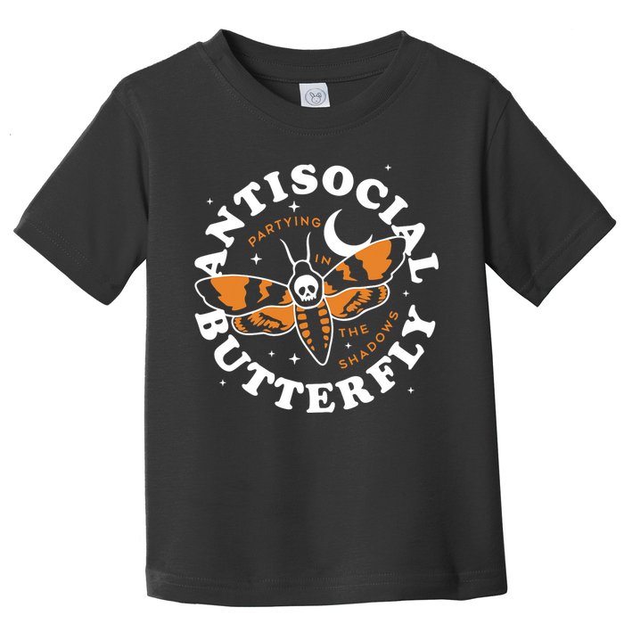 Antisocial Butterfly Partying In The Shadows Apparel Toddler T-Shirt