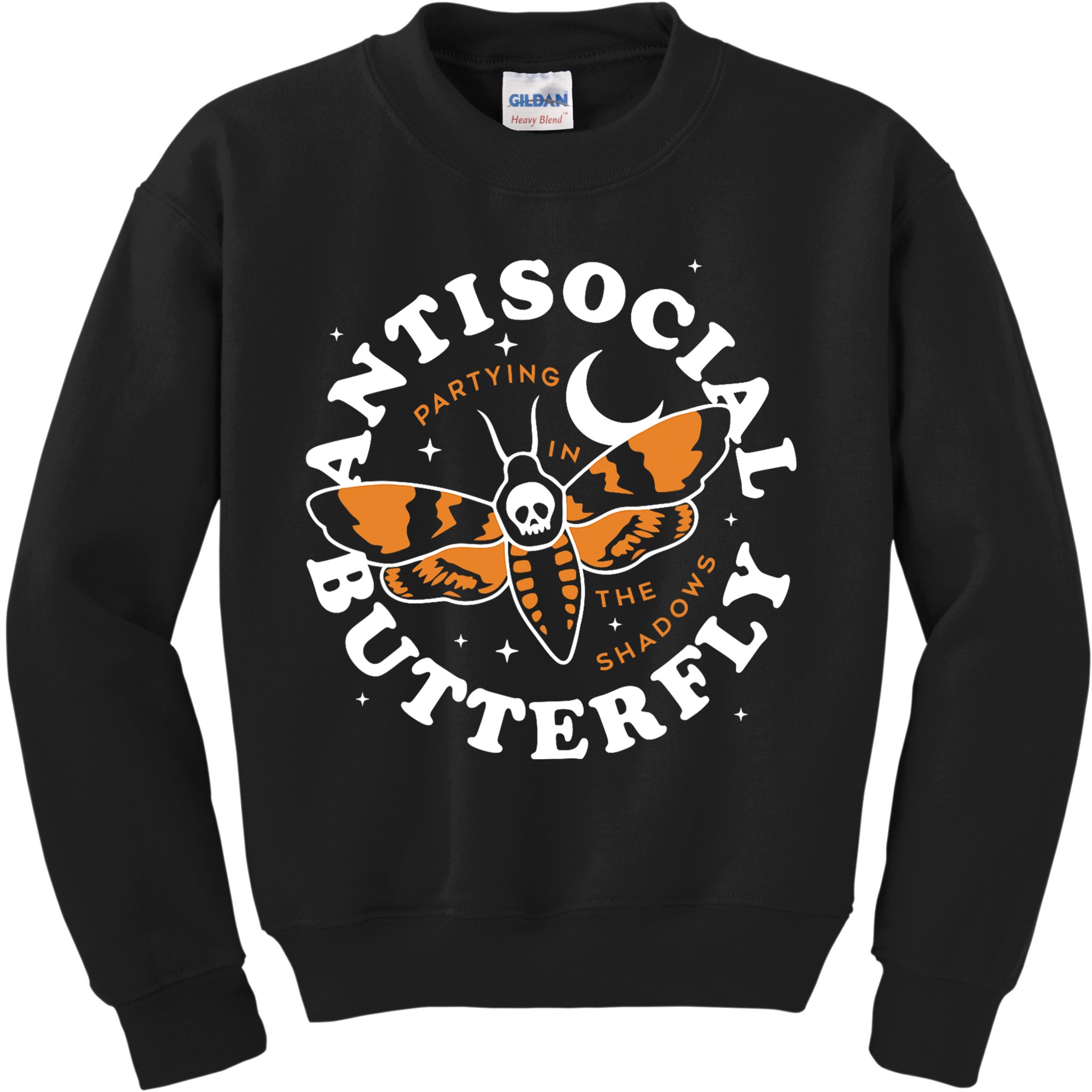 Antisocial Butterfly Partying In The Shadows Apparel Kids Sweatshirt