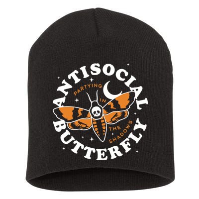 Antisocial Butterfly Partying In The Shadows Apparel Short Acrylic Beanie
