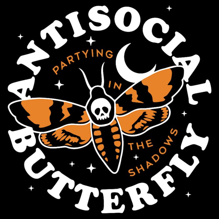 Antisocial Butterfly Partying In The Shadows Apparel Wool Snapback Cap