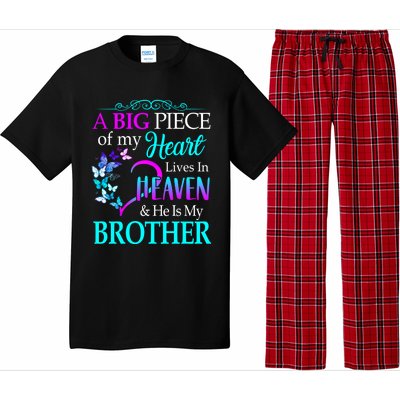 A Big Piece Of My Heart Live In Heaven He Is My Brother Gift Pajama Set