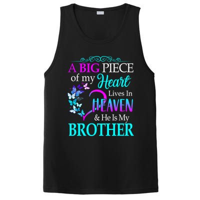 A Big Piece Of My Heart Live In Heaven He Is My Brother Gift PosiCharge Competitor Tank