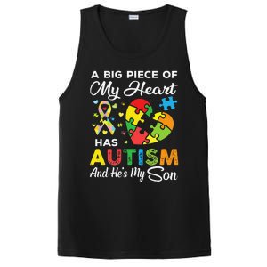 A Big Piece Of My Heart Has Autism And He's My Son PosiCharge Competitor Tank