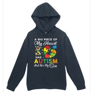 A Big Piece Of My Heart Has Autism And He's My Son Urban Pullover Hoodie