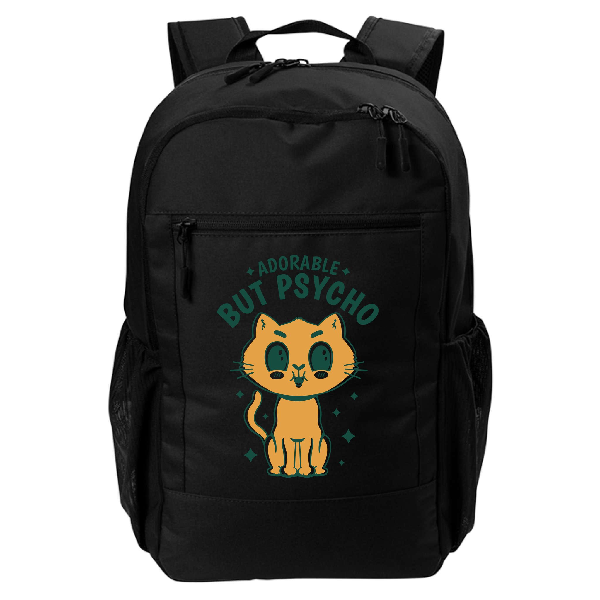 Adorable But Psycho Funny Cat Backpack