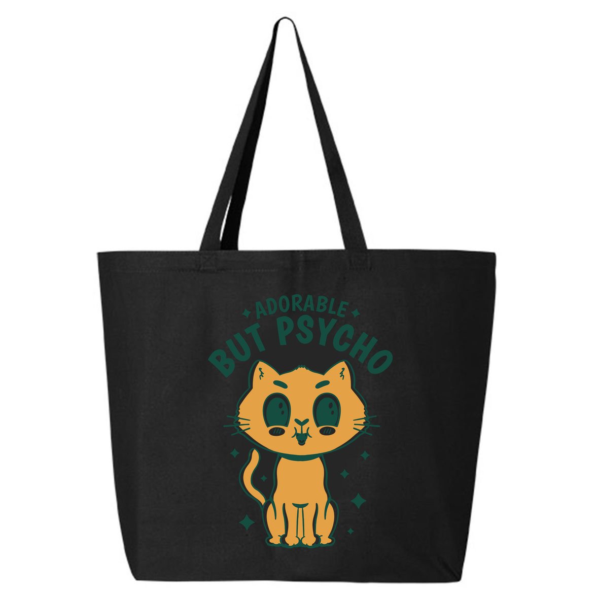 Adorable But Psycho Funny Cat 25L Jumbo Tote