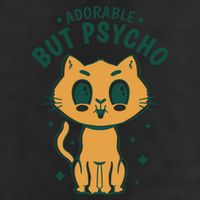 Adorable But Psycho Funny Cat 25L Jumbo Tote