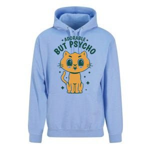 Adorable But Psycho Funny Cat Unisex Surf Hoodie