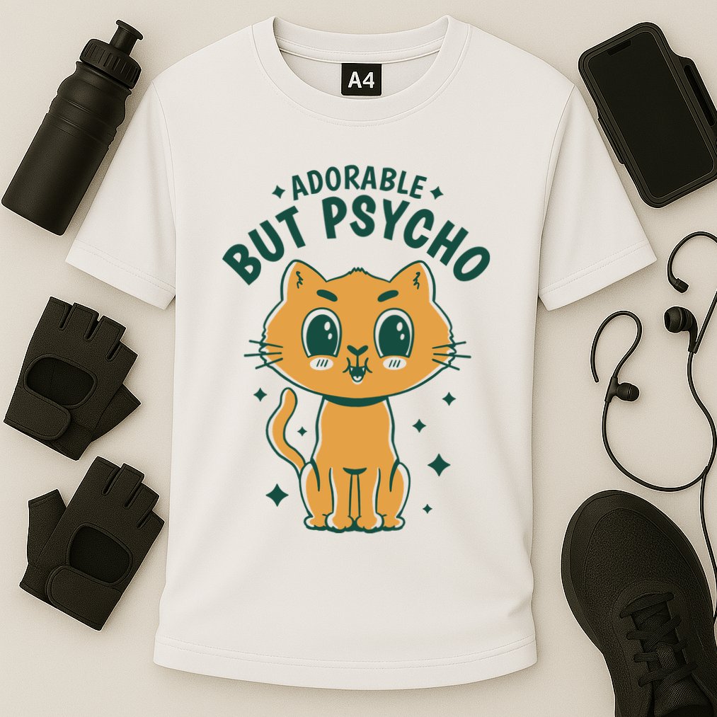 Adorable But Psycho Funny Cat Performance Shirt