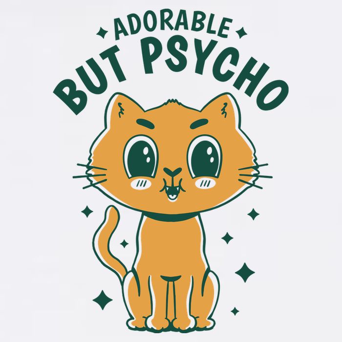Adorable But Psycho Funny Cat Long Sleeve Shirt