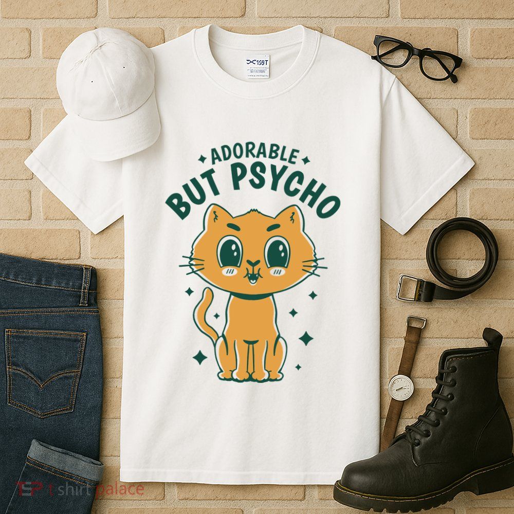 Adorable But Psycho Funny Cat Tall T-Shirt