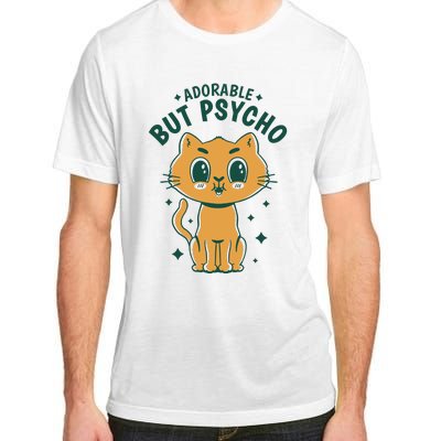 Adorable But Psycho Funny Cat Adult ChromaSoft Performance T-Shirt