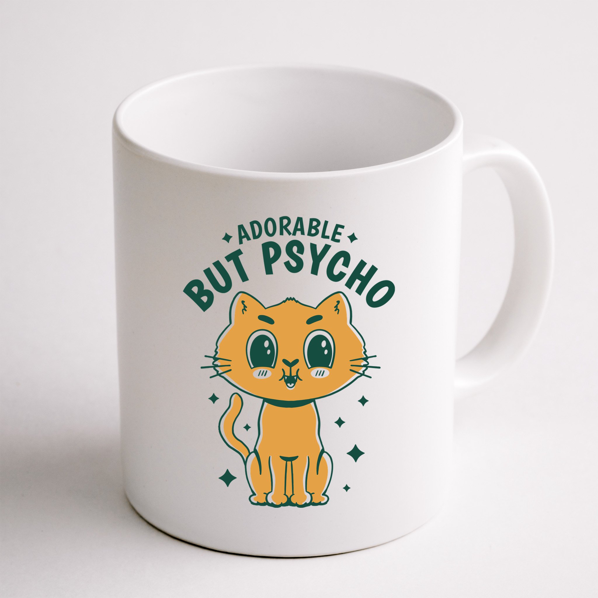 Adorable But Psycho Funny Cat Mug