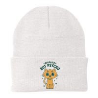 Adorable But Psycho Funny Cat Knit Cap Winter Beanie