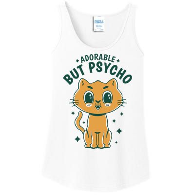 Adorable But Psycho Funny Cat Ladies Essential Tank