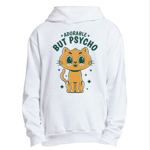 Adorable But Psycho Funny Cat Urban Pullover Hoodie