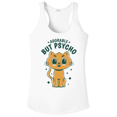 Adorable But Psycho Funny Cat Ladies PosiCharge Competitor Racerback Tank