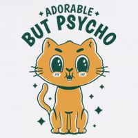 Adorable But Psycho Funny Cat Mesh Reversible Basketball Jersey Tank