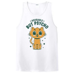 Adorable But Psycho Funny Cat PosiCharge Competitor Tank