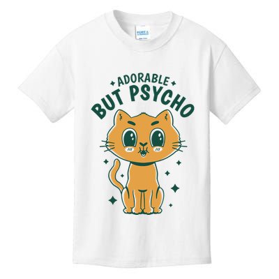 Adorable But Psycho Funny Cat Kids T-Shirt