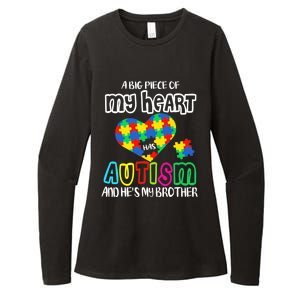 A Big Piece Of My Heart Has Autism And He's My Brother Womens CVC Long Sleeve Shirt