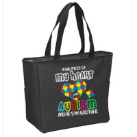 A Big Piece Of My Heart Has Autism And He's My Brother Zip Tote Bag