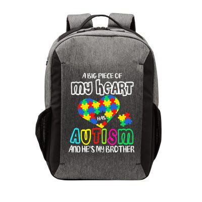 A Big Piece Of My Heart Has Autism And He's My Brother Vector Backpack
