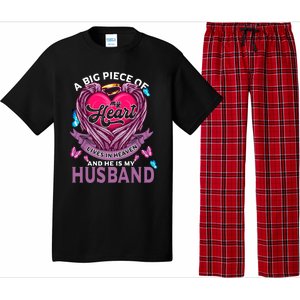 A Big Piece Of My Heart Lives In Heaven And He Is My Husband Cute Gift Pajama Set