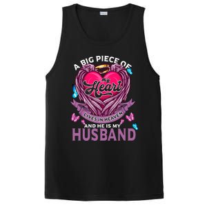 A Big Piece Of My Heart Lives In Heaven And He Is My Husband Cute Gift PosiCharge Competitor Tank