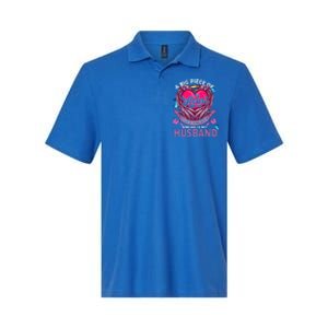 A Big Piece Of My Heart Lives In Heaven And He Is My Husband Cute Gift Softstyle Adult Sport Polo