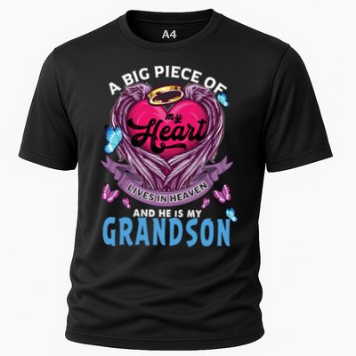 A Big Piece Of My Heart Lives In Heaven He Is My Grandson Gift Performance Shirt