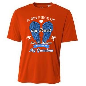 A Big Piece Of My Heart Lives In Heaven She Is My Grandma Gift Cooling Performance Crew T-Shirt