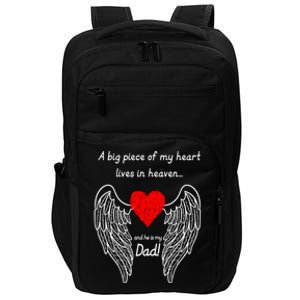 A Big Piece Of My Heart Lives In Heaven Gift Impact Tech Backpack